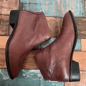 Dolce Vita Mylene Bordeaux Leather Ankle Boots Size 6